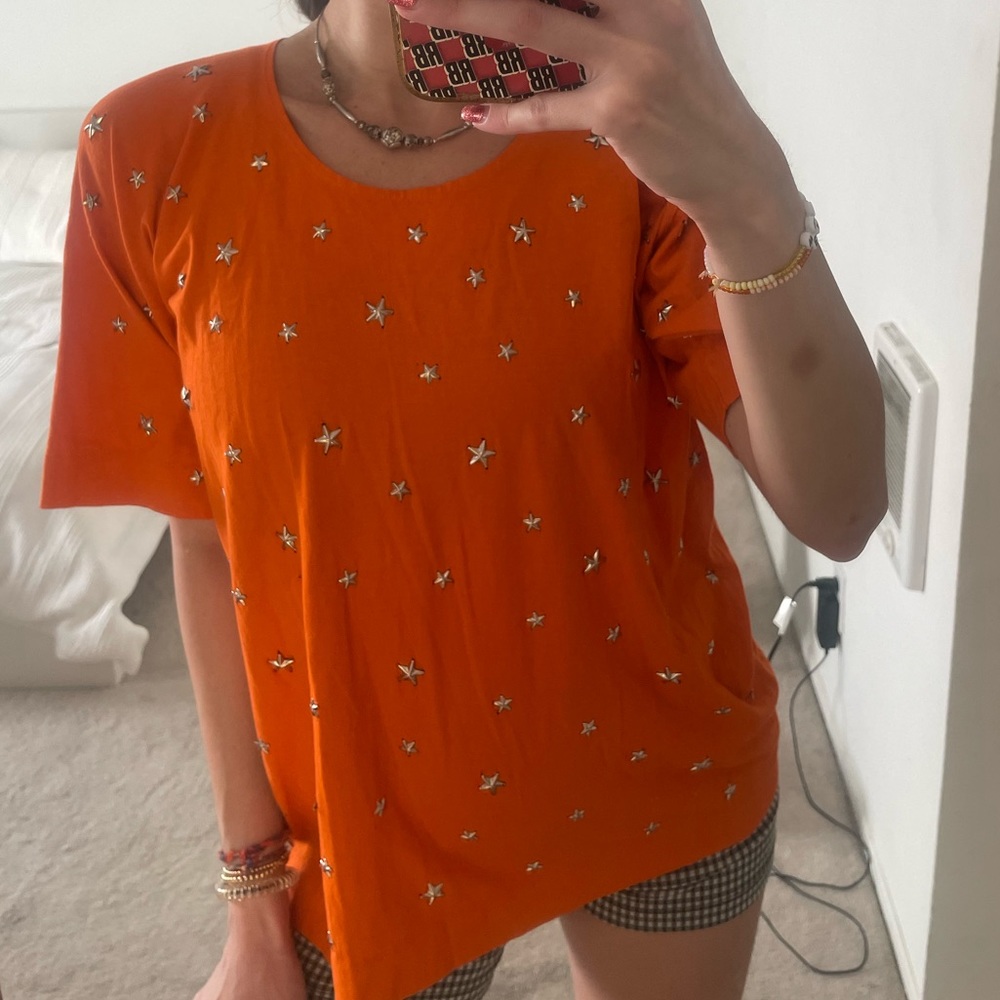NANCY HELLER STAR STUDDED TSHIRT